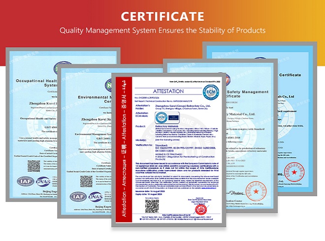 refractory certificates